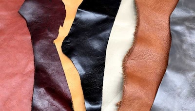 Premium finished leather showcasing texture and quality