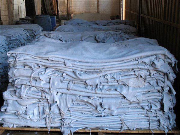 High-grade wet blue leather material